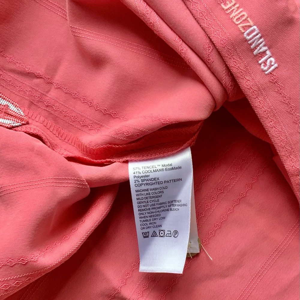 Tommy Bahama Coral Pink Short Sleeve Button-Down Shirt - Picture 6 of 15